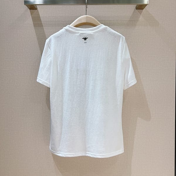 送料込ディオール 蝶×花柄 Tシャツ 偽物 トワル ドゥ ジュイ メキシコ コットン 2色 dek64390